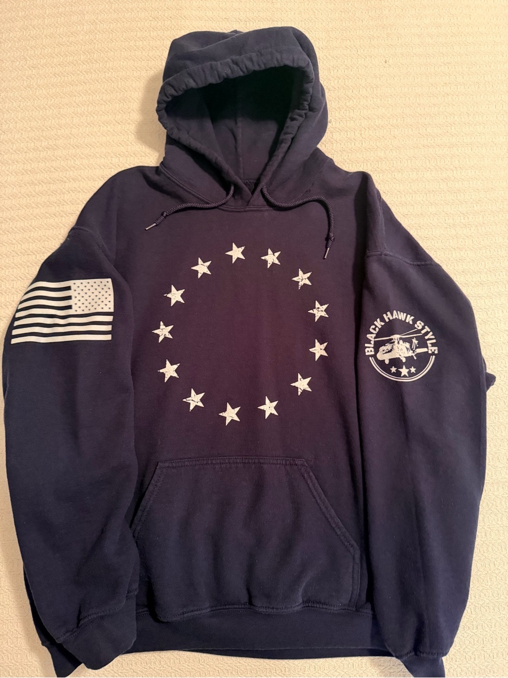 Navy 13 Stars/Colonies Hooded Sweatshirt - Men's Navy Hoodie